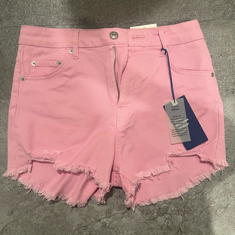 NWT high waisted distressed jean shorts size medium